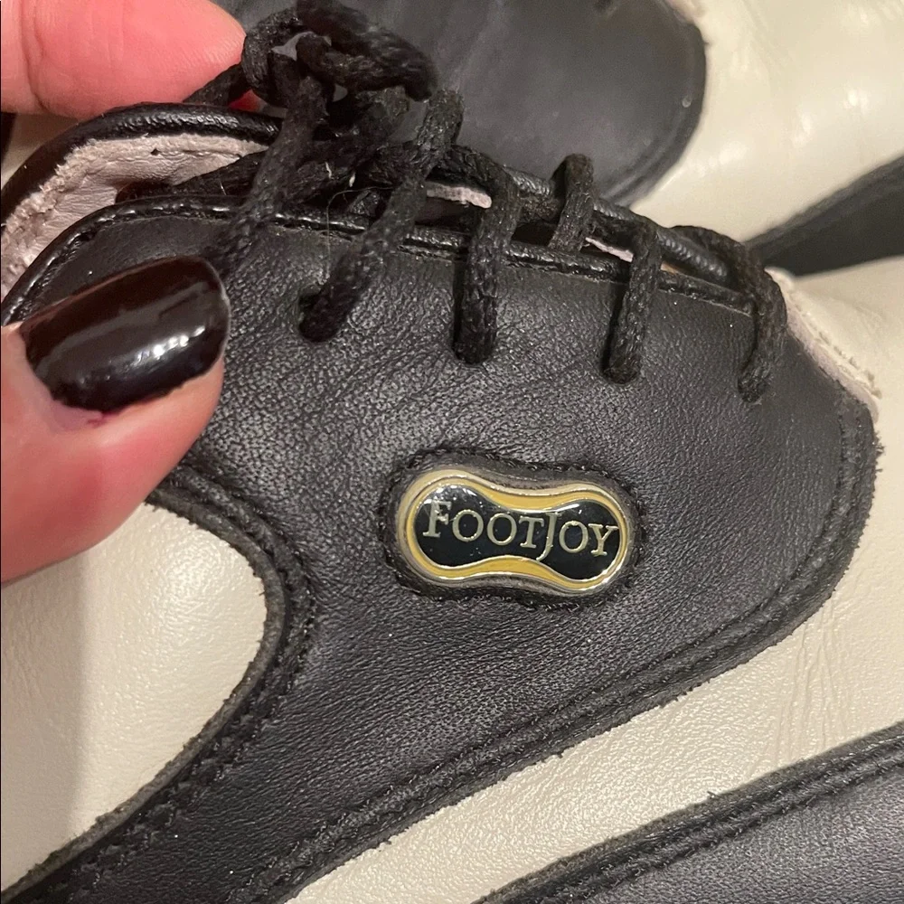 Vintage FootJoy Black and Cream Golf Shoes